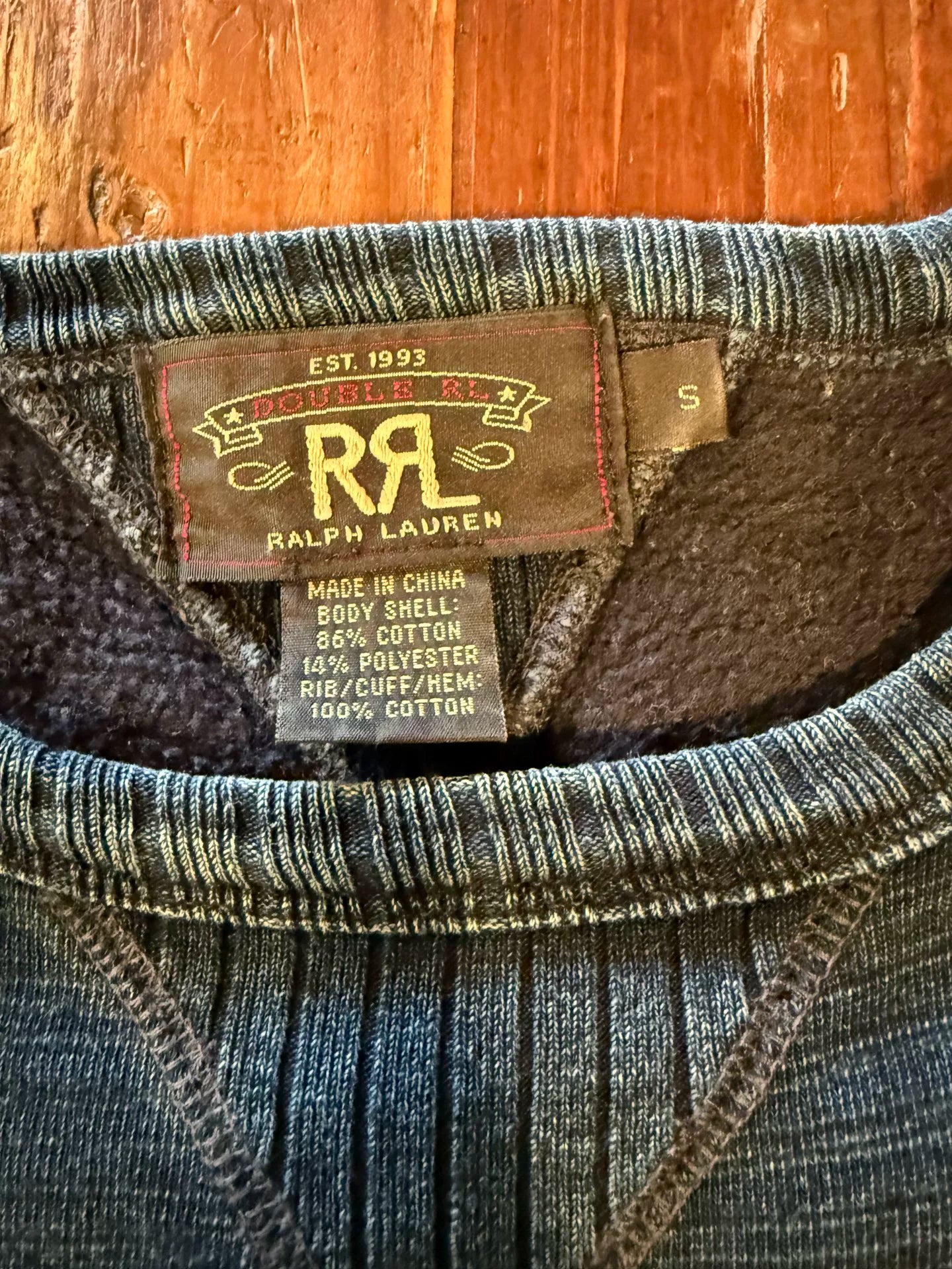 RRL Ralph Lauren Indigo Crewneck Sweatshirt
