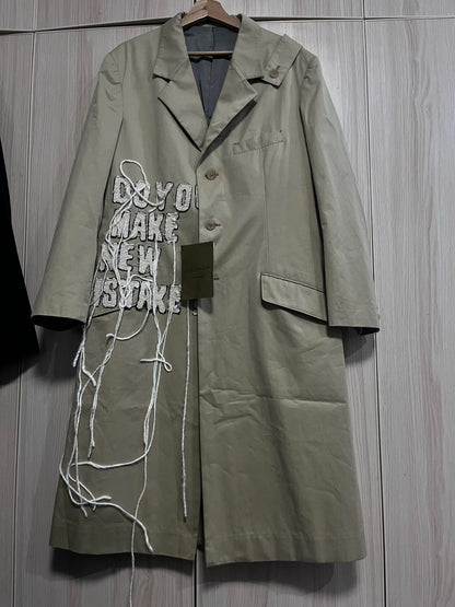 Yohji Yamamoto 24AW Slogan Fringe Coat