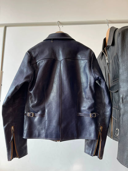 freewheelers leather jacket with pockets