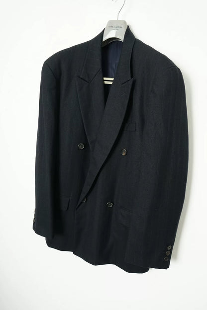 Yohji Yamamoto Double-Breasted Textured Oversized Suit