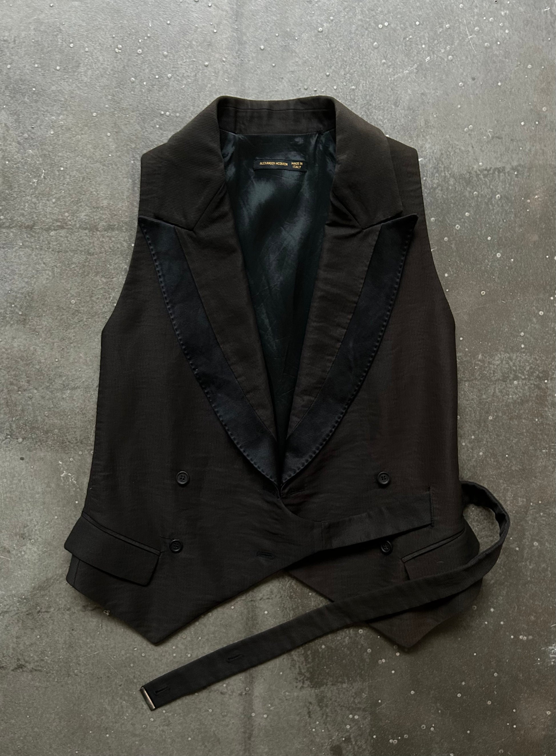 Alexander McQueen 2001aw Black Vest