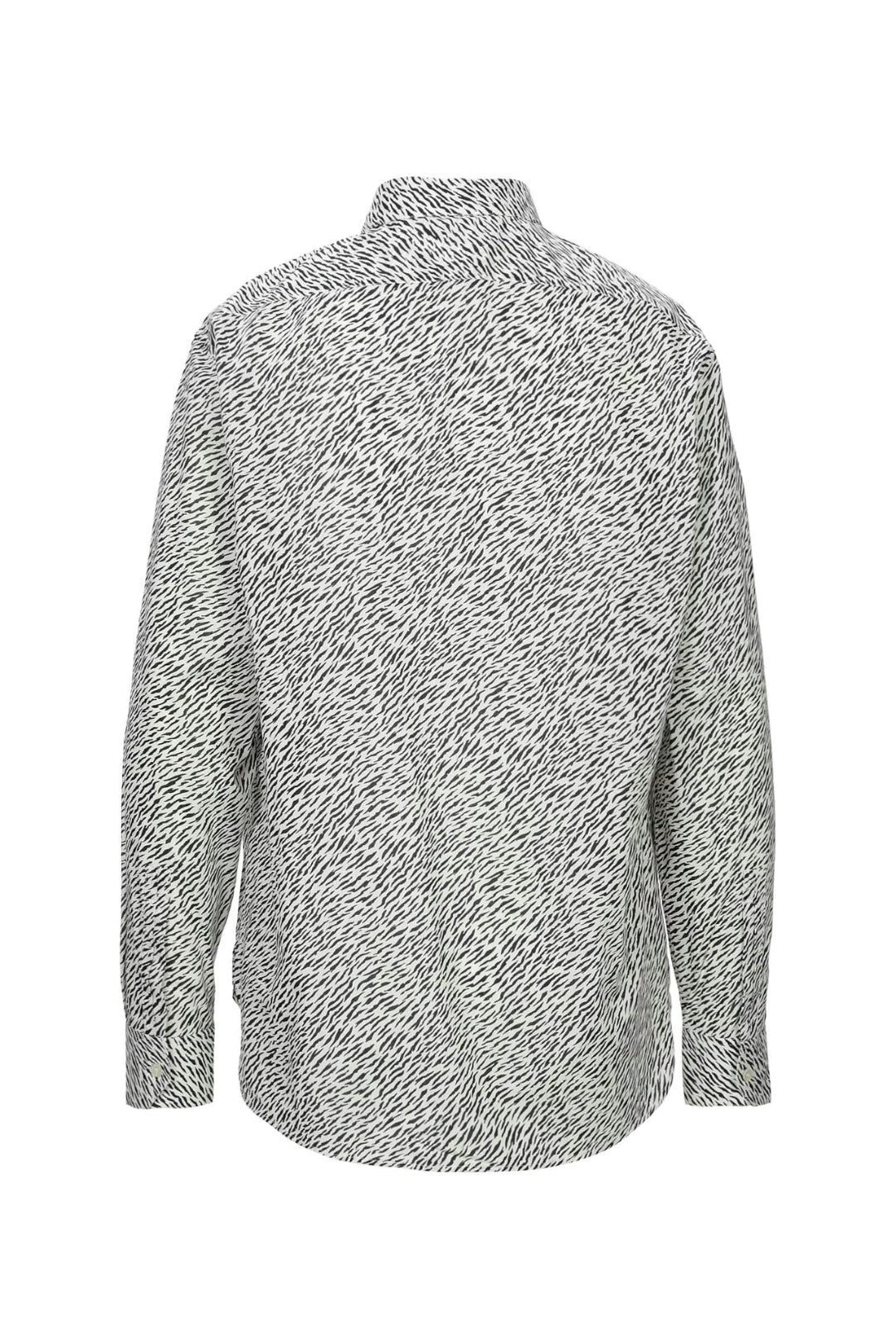 saint laurent tiger print long sleeve shirt