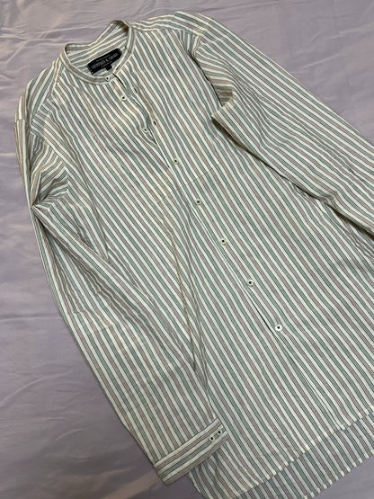 Geoffrey B.Small Red White Blue Striped Shirt