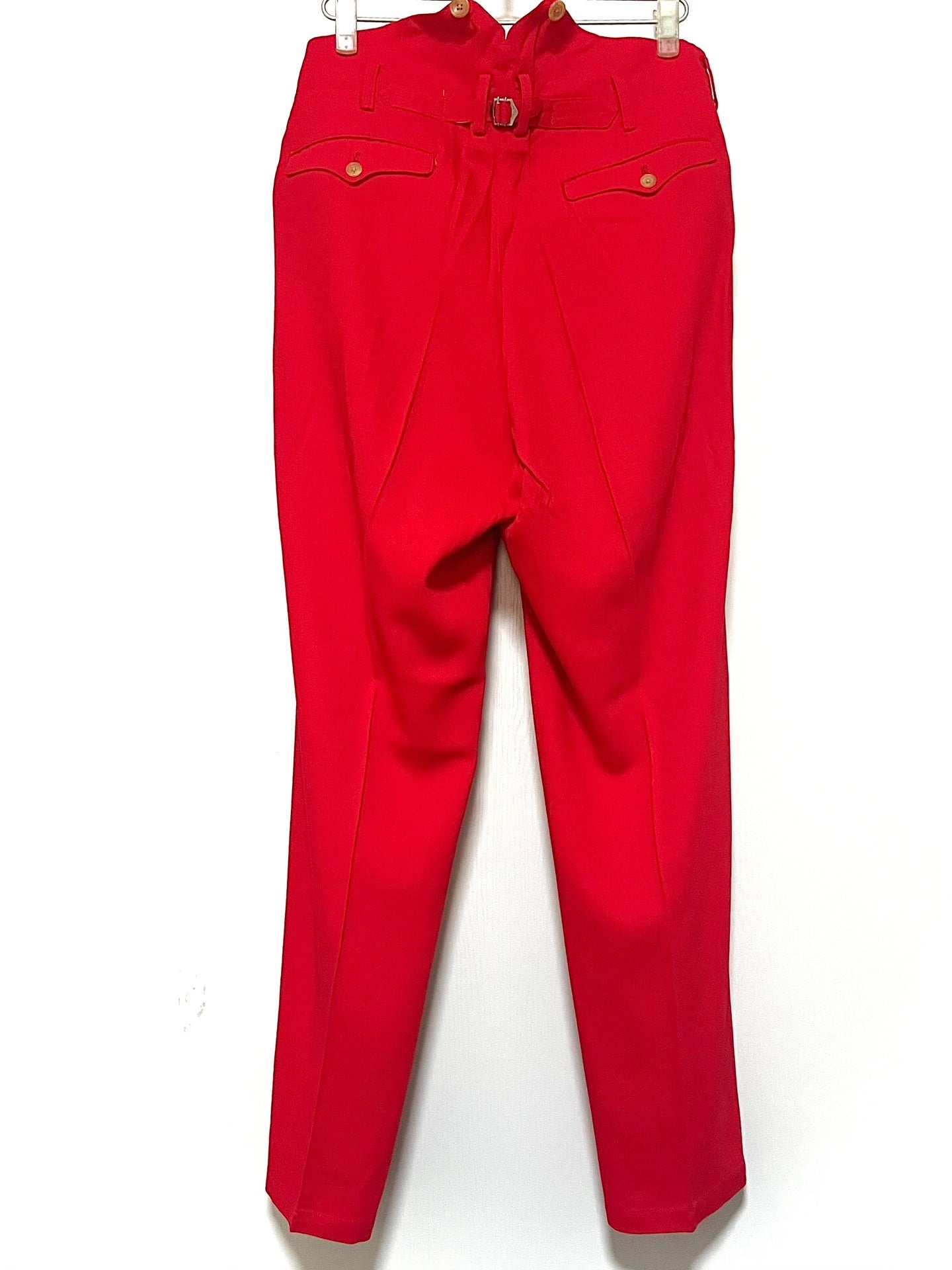 Yohji Yamamoto Red Tailored Trousers