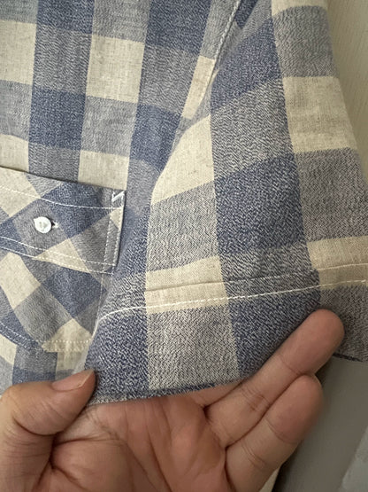3SIXTEEN vintage Blue Pepper Salt Shirt