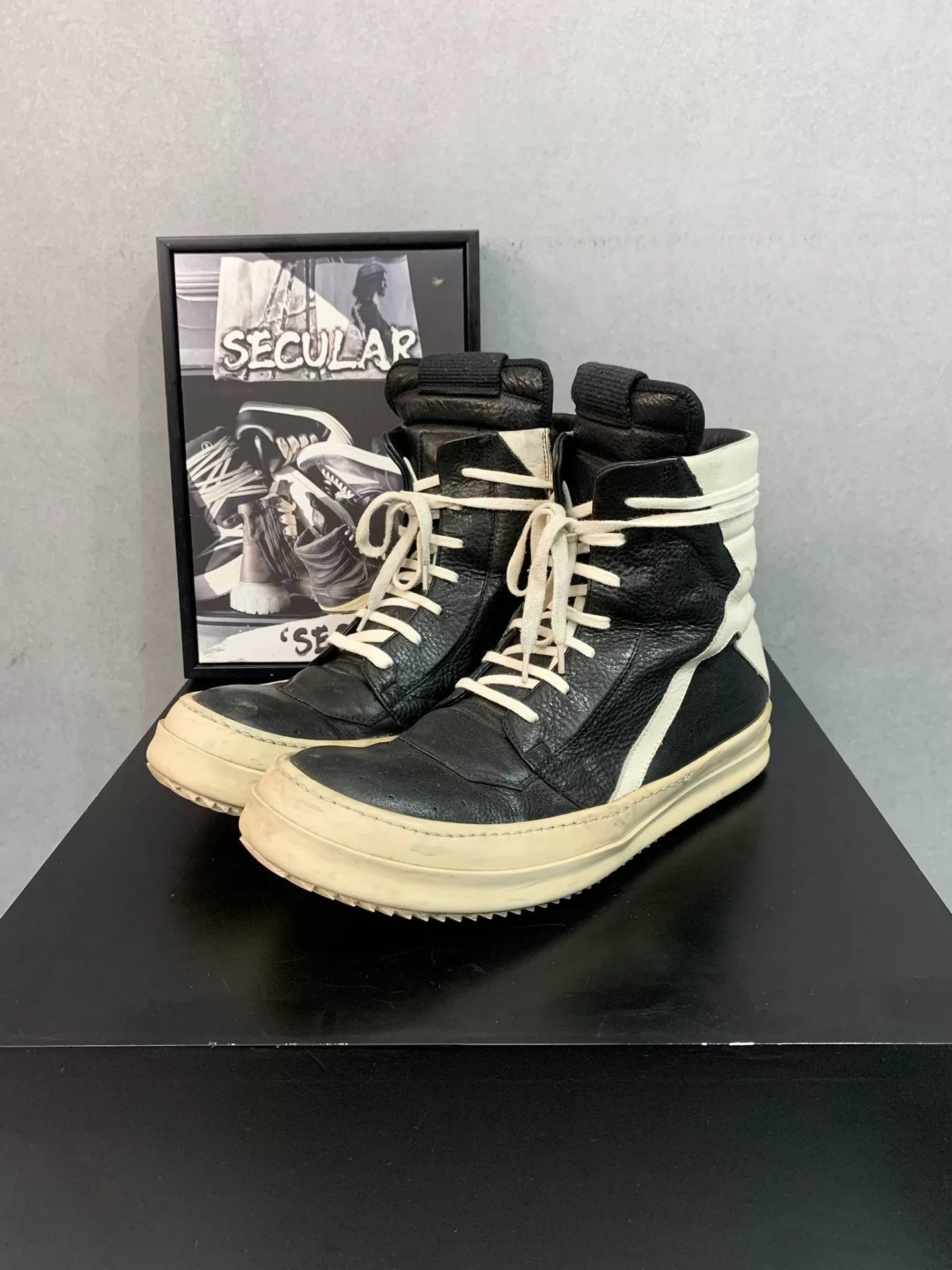 Rick Owens Geobasket High Top Sneakers