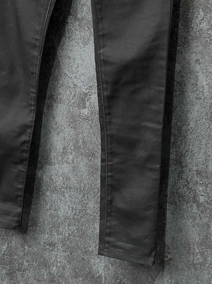 SAINT LAURENT Black Cotton Slim Jeans