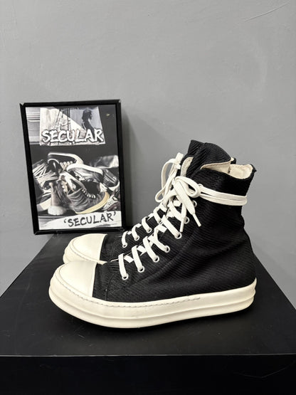 Rick Owens Drkshdw High-Top Canvas Shoes