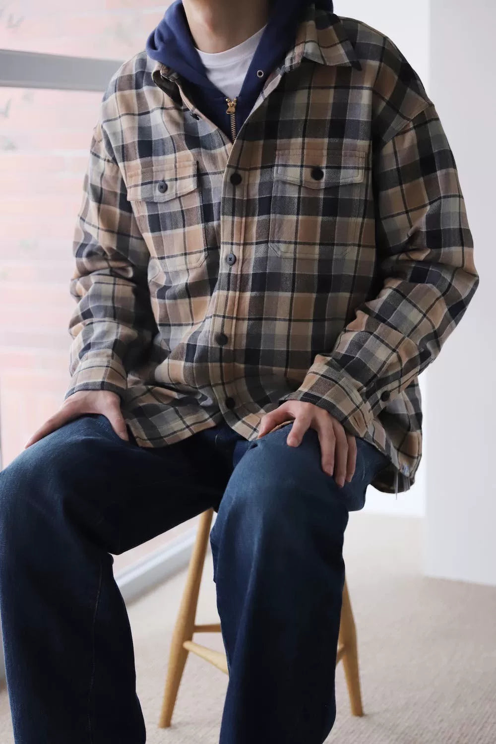 VISVIM Lumber Check Wool-Linen Shirt