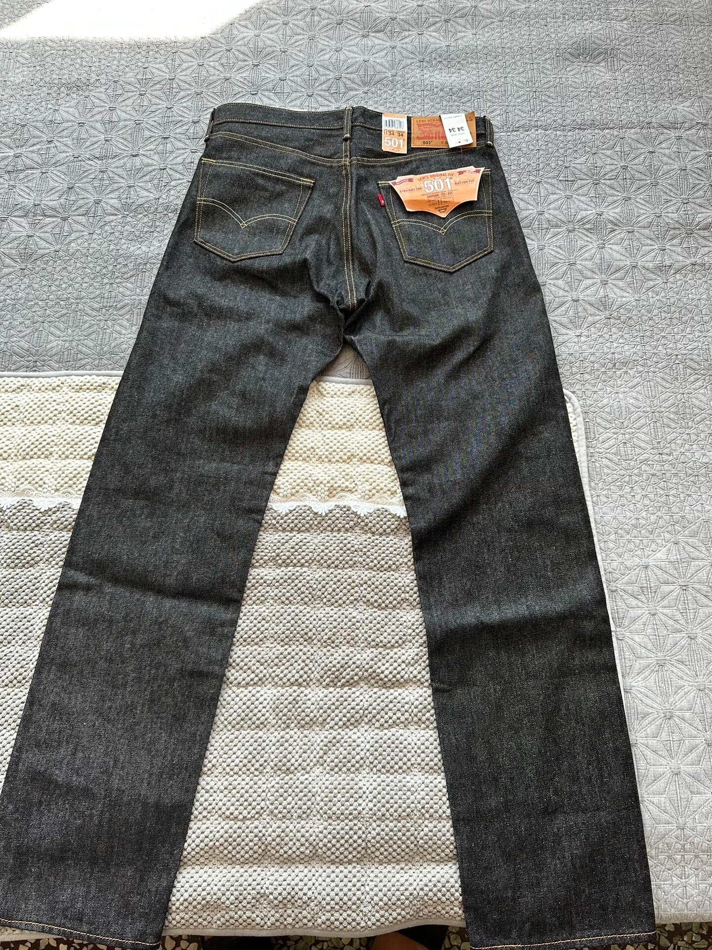Levi's 501 Raw Denim Jeans
