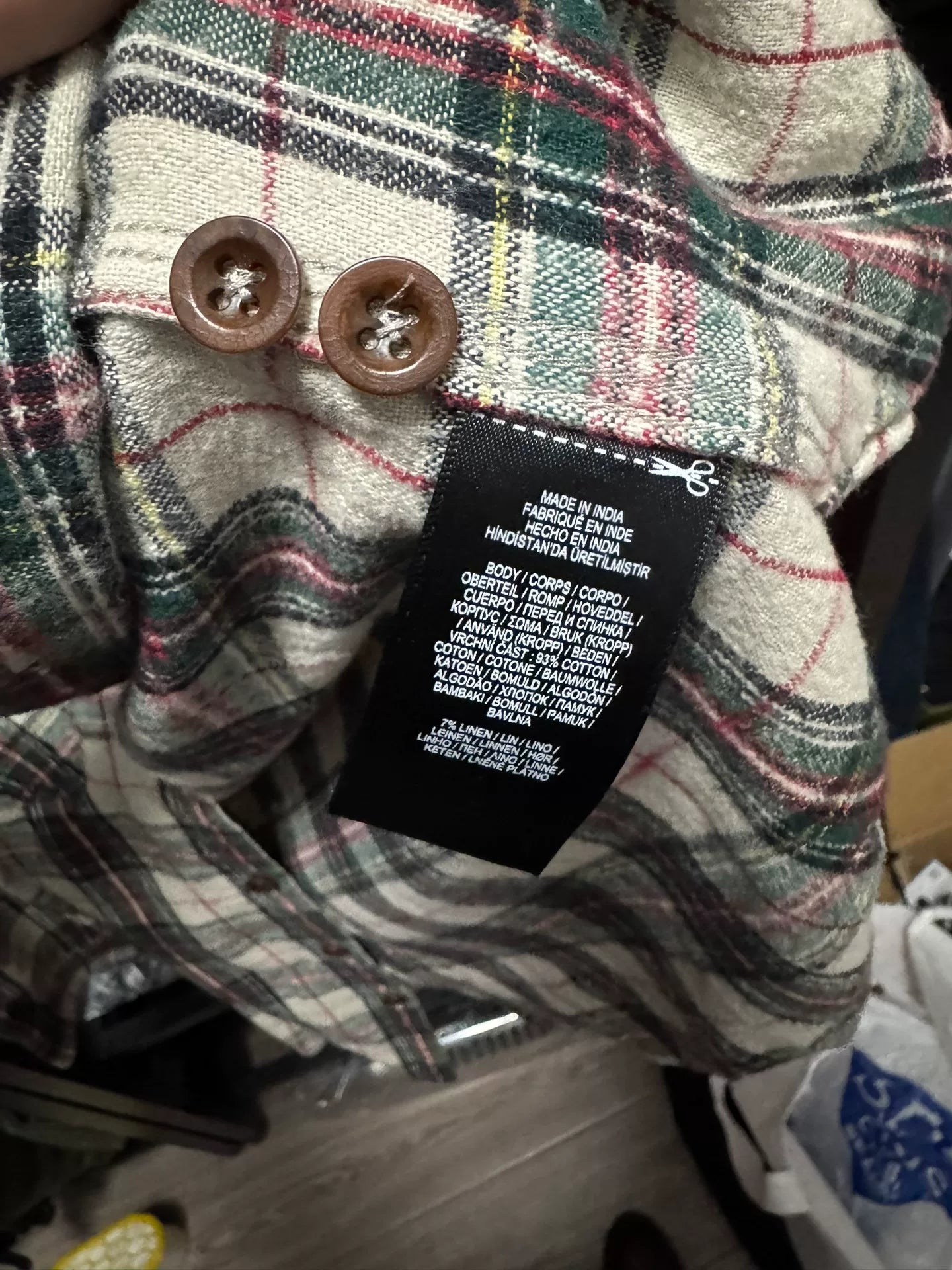 plaid long sleeve shirt for casual wear