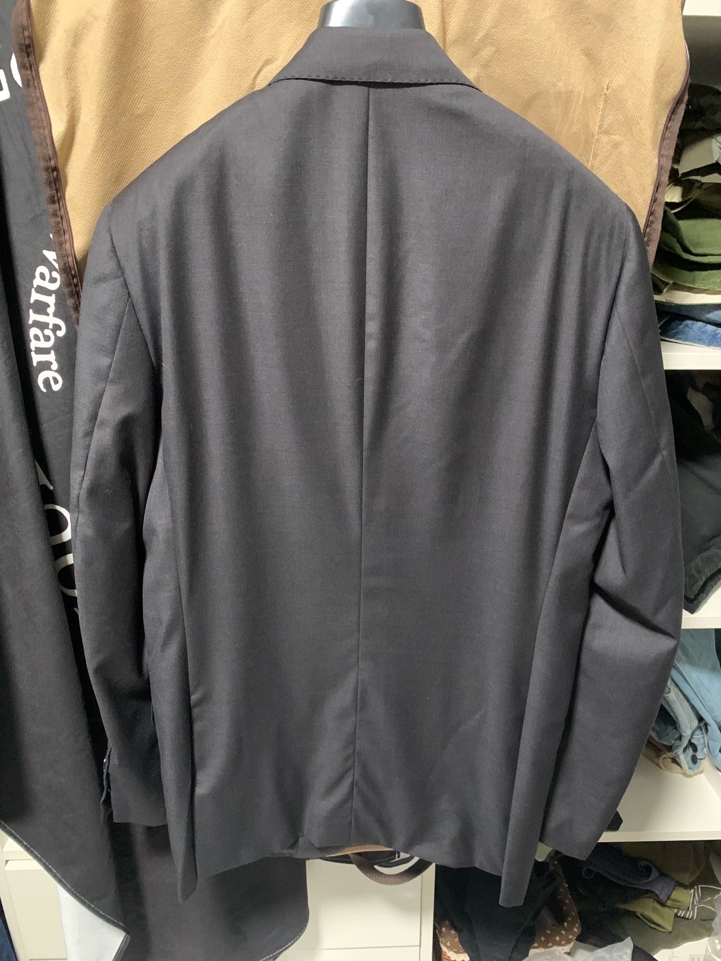 isaia Napoli grey single breasted blazer