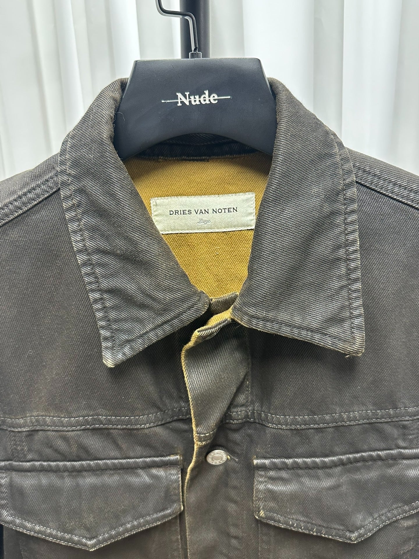 Dries Van Noten Waxed Denim Jacket