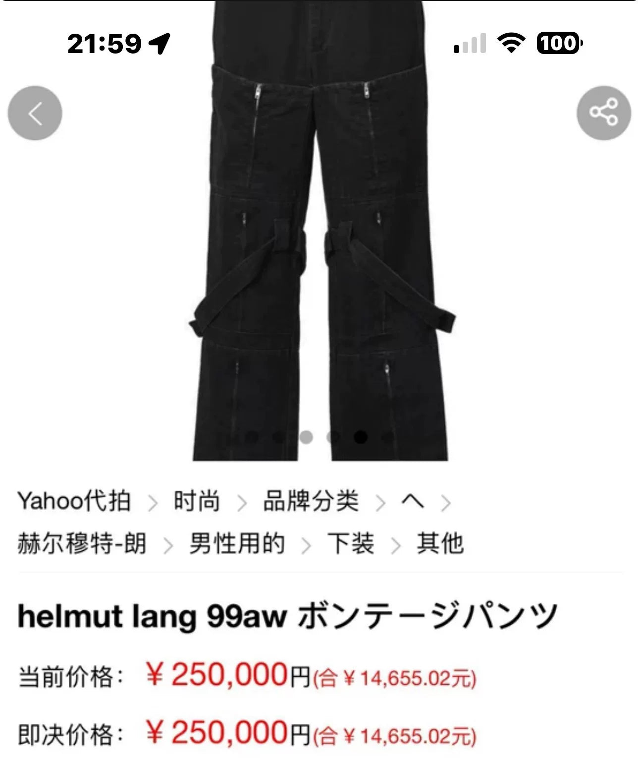 bondage pants with zippers and straps