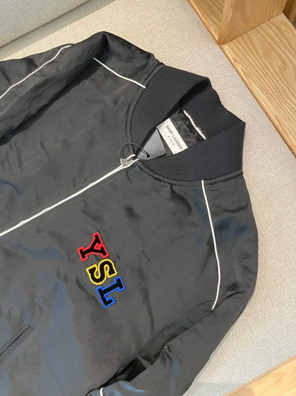 Saint Laurent Teddy Black Bomber Jacket
