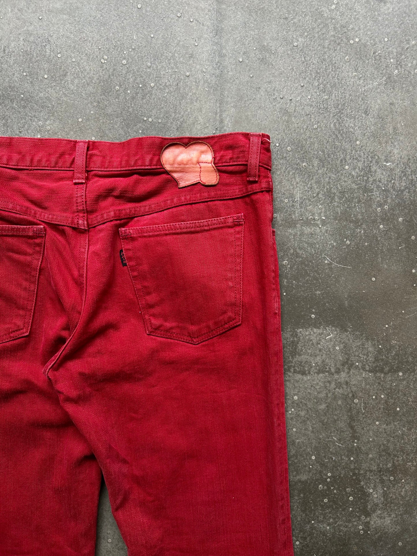 number(N)ine skinny red jeans