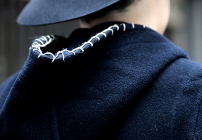 porter classic custom duffle coat navy