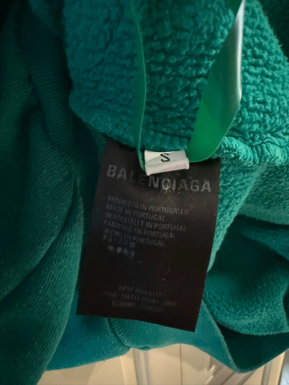 balenciaga double b sweatshirt in turquoise