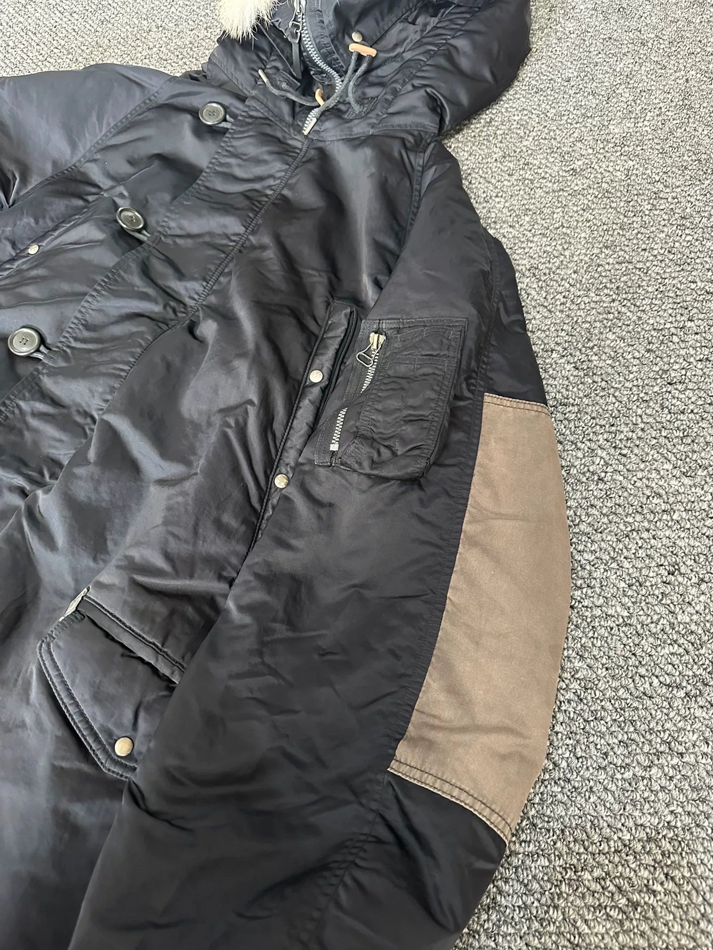 Visvim Nylon Wolf Fur Collar