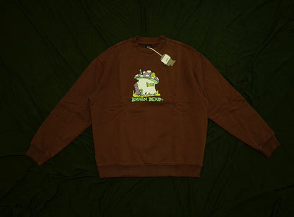 brain dead mushroom house crewneck sweatshirt