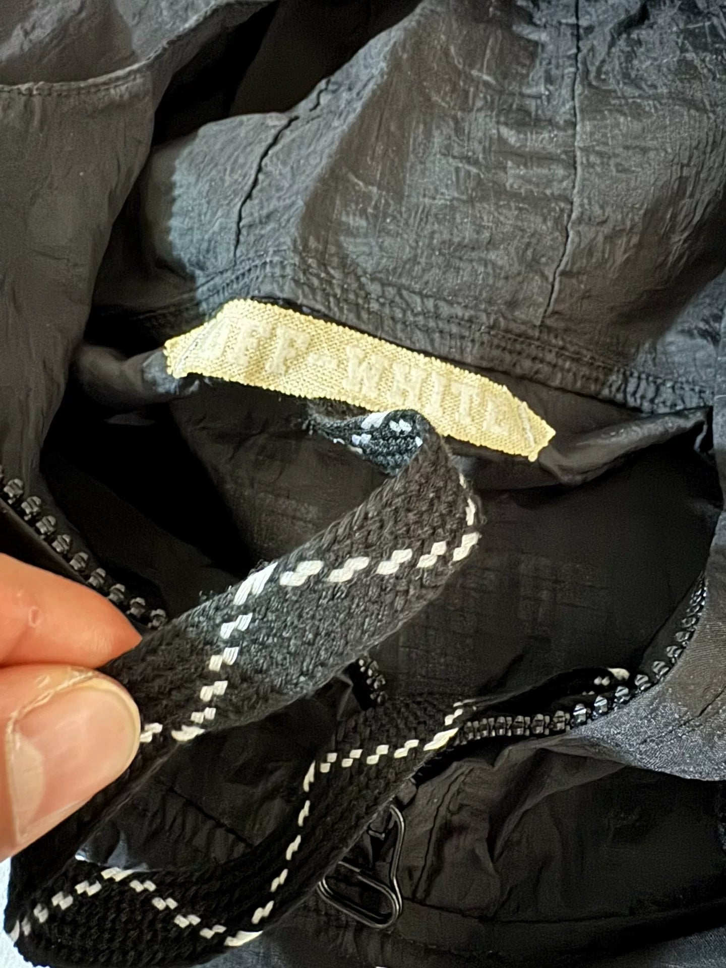 off white sun protection jacket