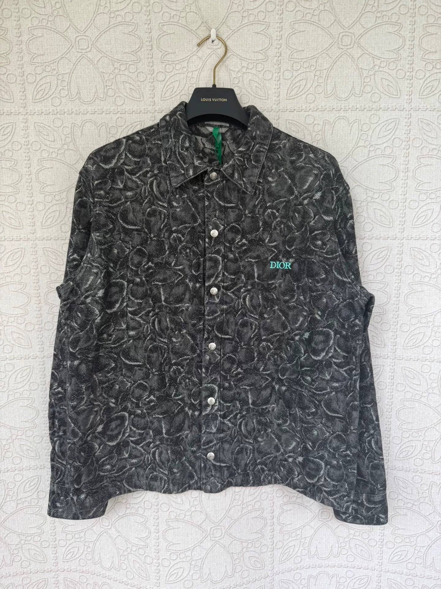 dior x jardin embroidered logo jacket size 46