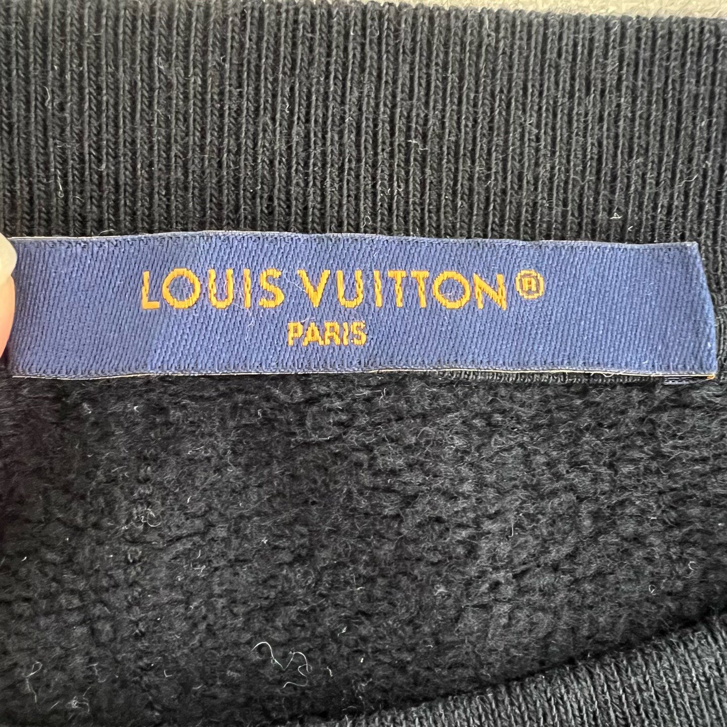 Louis Vuitton Latest Black Monogram Embroidered Sweater