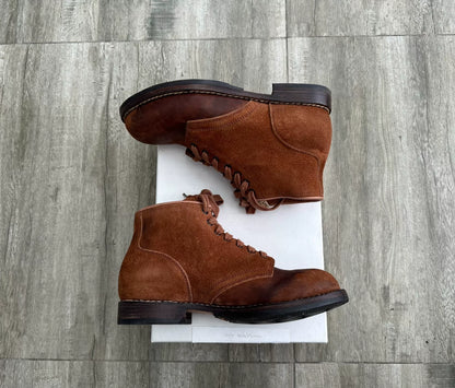visvim brigadier boots with leather detailing