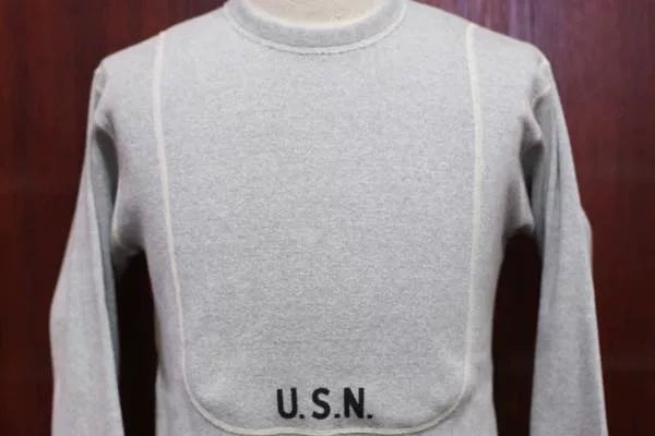 thick long sleeve tee with USN print