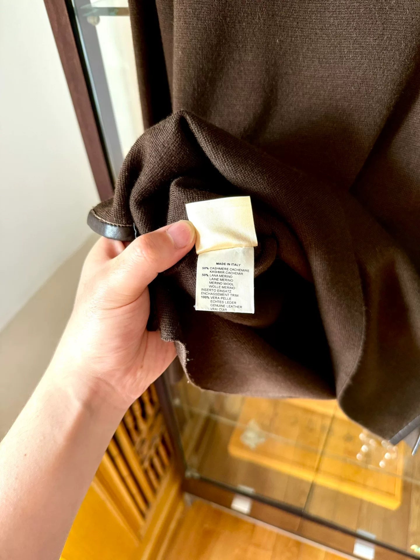 Hermès Brown Cashmere Knit Sweater