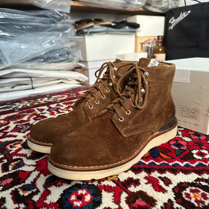Visvim Virgil Boots in Brown Suede