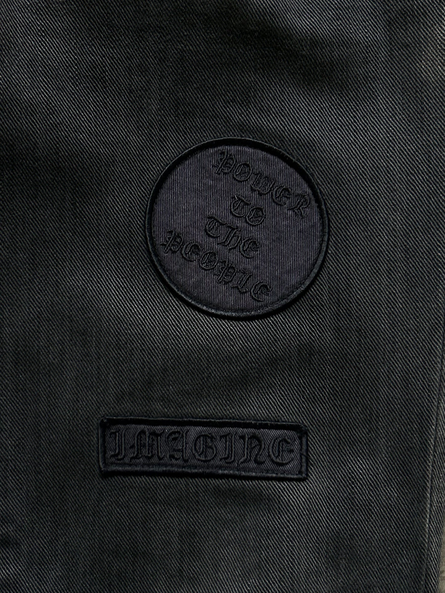 rebel patchwork denim pants by number nine