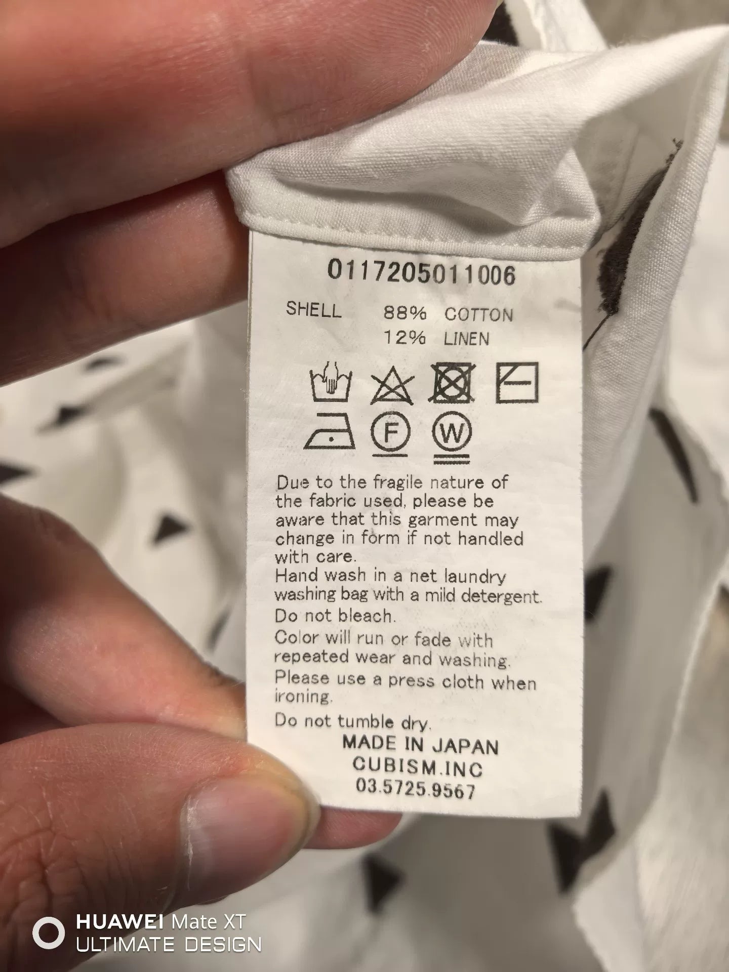 visvim lungta shirt with triangle embroidery