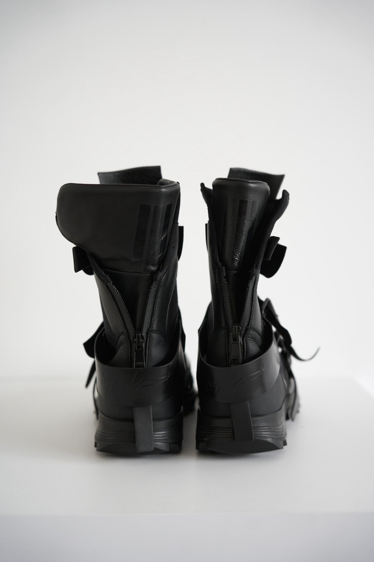 Yohji Yamamoto 17AW Leather Buckle Zip Boots