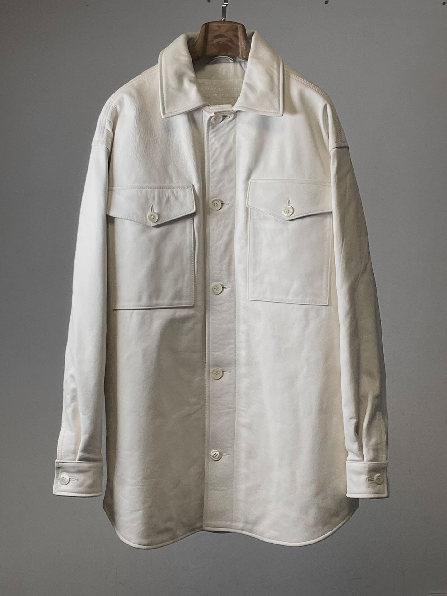 oversized leather coat by Maison Martin Margiela