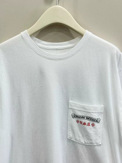 chrome hearts white flag short sleeve t-shirt