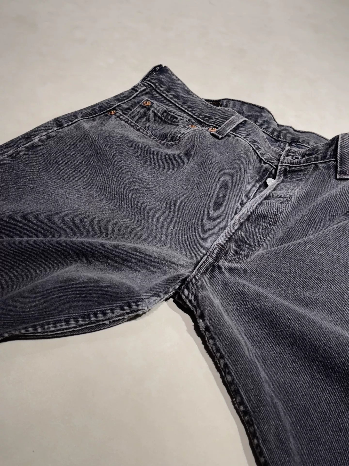 LEVI'S 501 Straight Black Gray Jeans