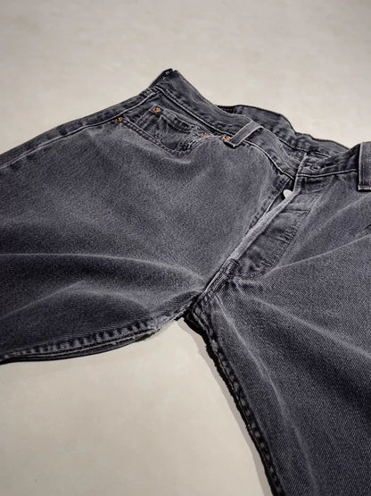 LEVI'S 501 Straight Black Gray Jeans