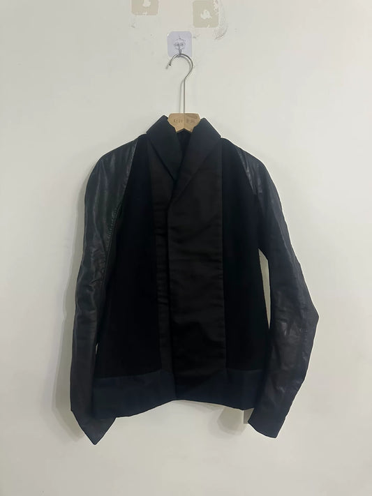 wool and leather jacket by Rick Owens