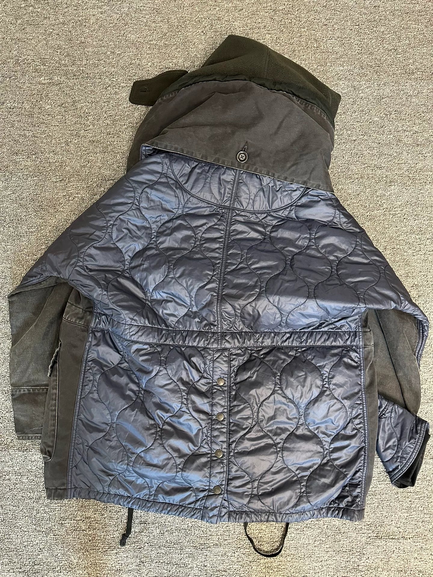 kapital ring coat with complex patches