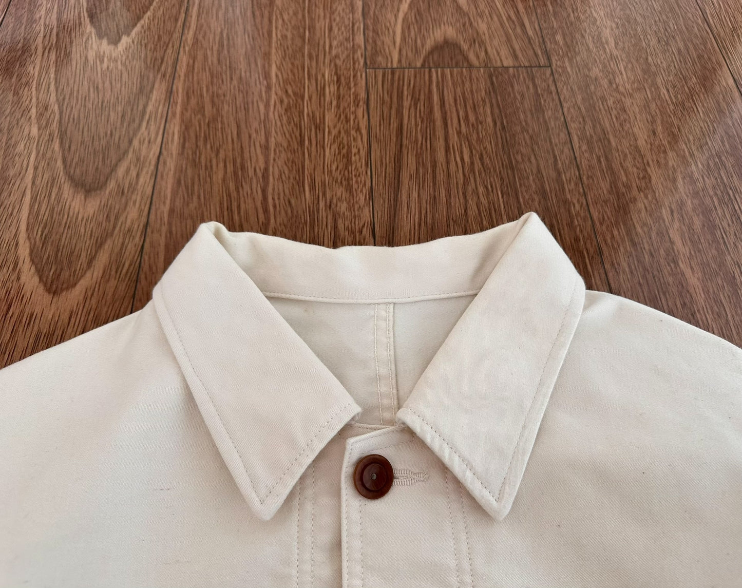 nanamica dock jacket in beige moleskin