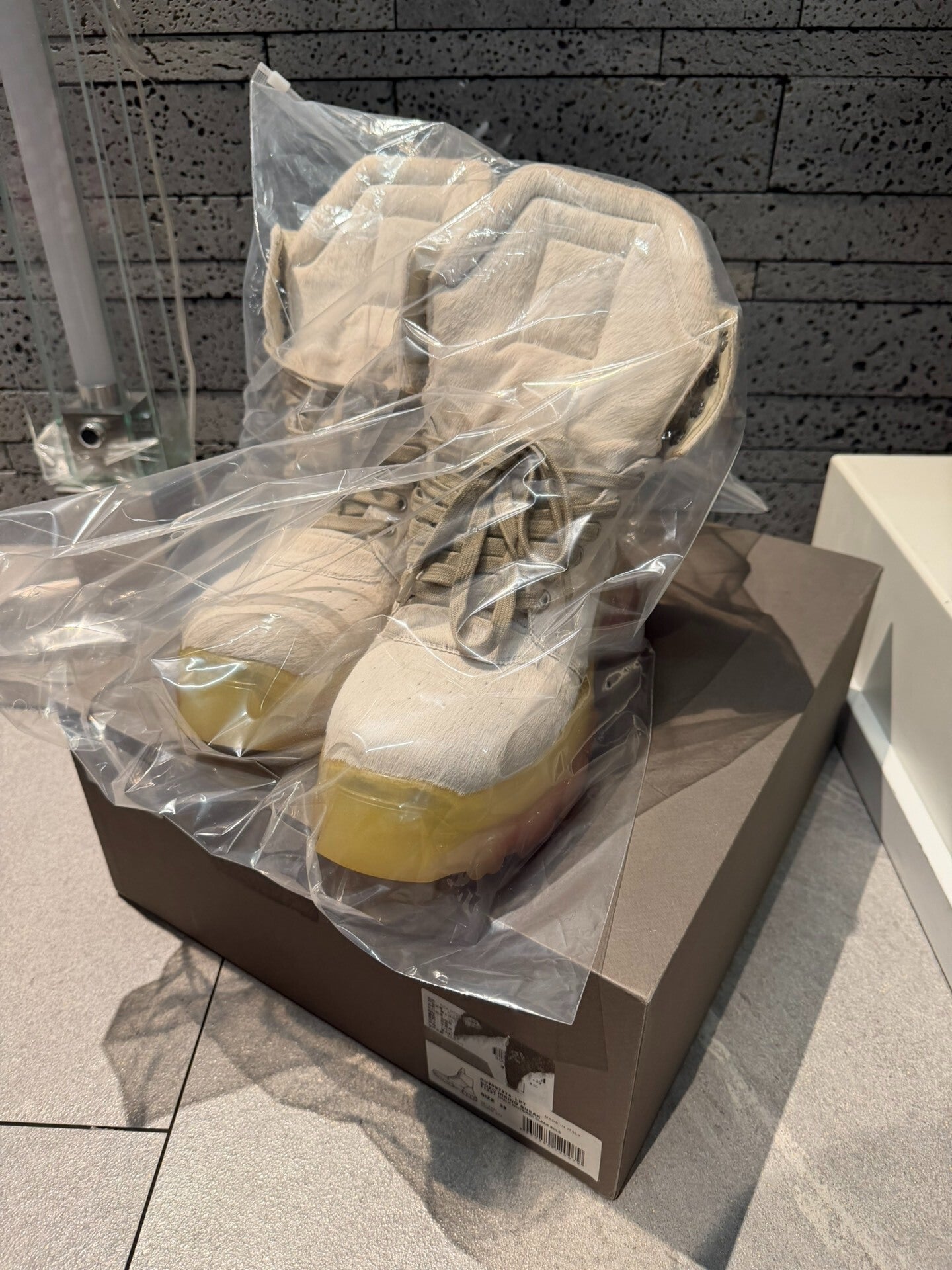 Rick Owens Basketball Sneakers with Rainbow Sole