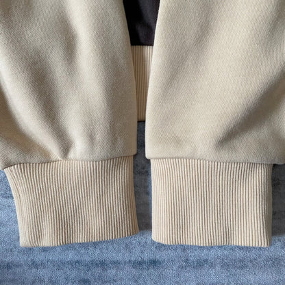 cactus jack brown long sleeve polo sweatshirt