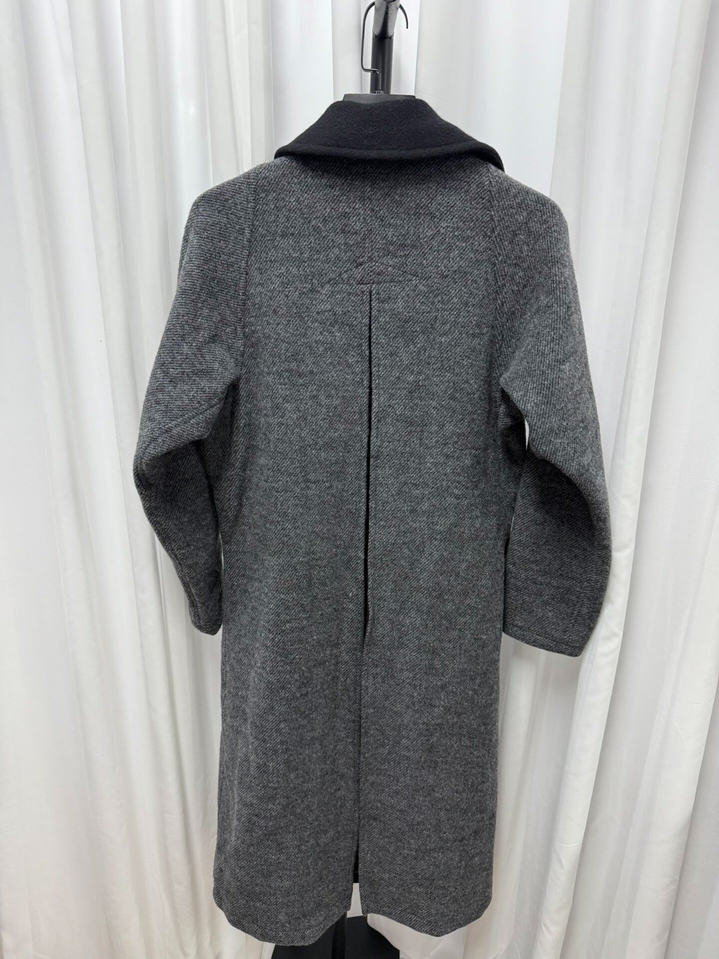 thick wool blend coat by yohji yamamoto