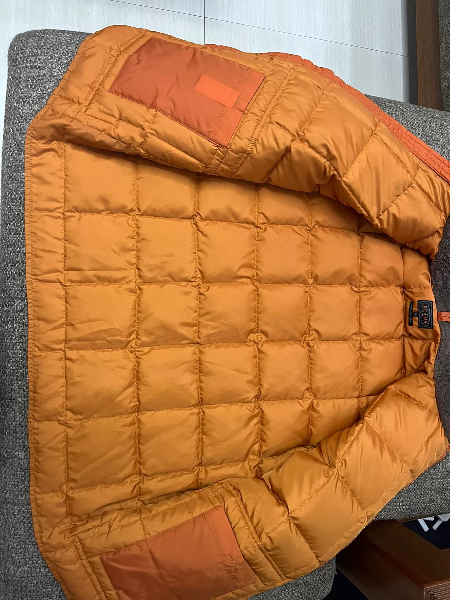 Beams Plus Quilted Shiny Nylon Down Jacket