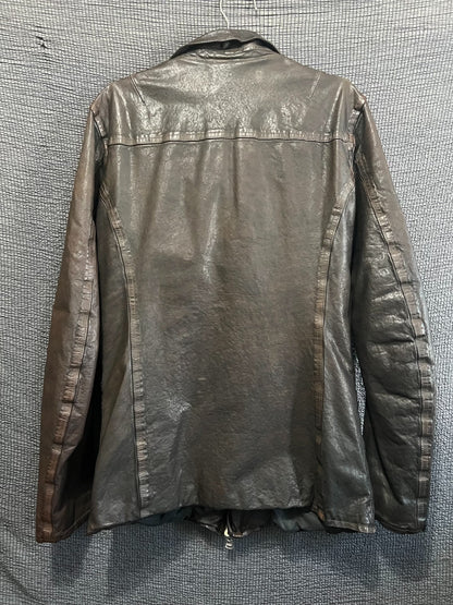 black italian leather rider jacket