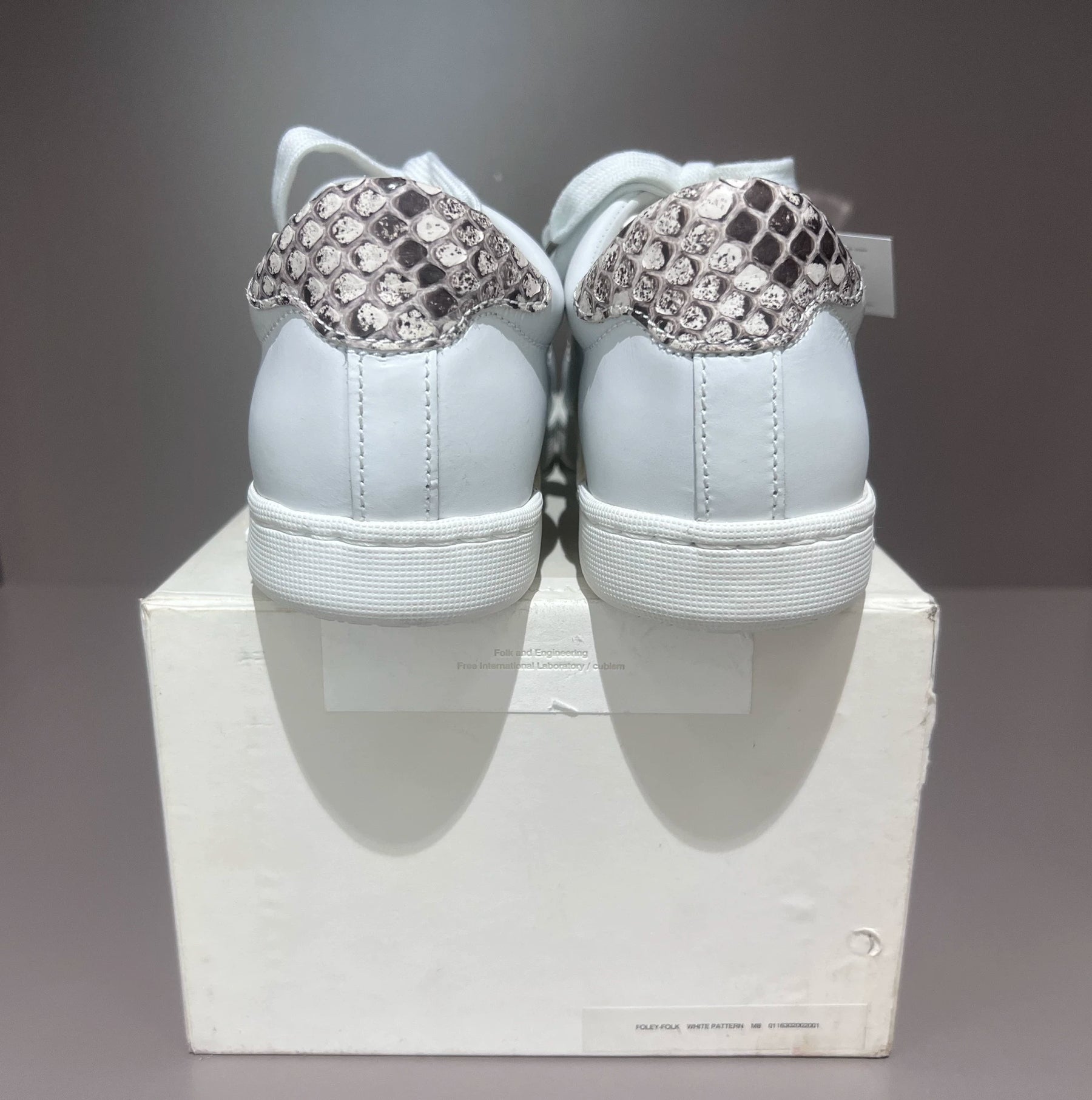 visvim foley-folk white pattern sneakers