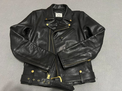 Custom Cowhide Leather Biker Jacket