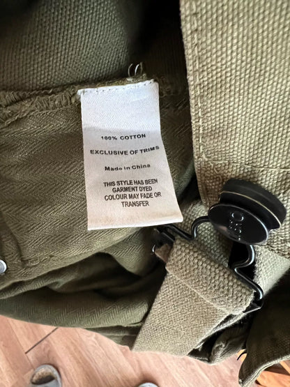 stylish canvas overalls with intricate detailing