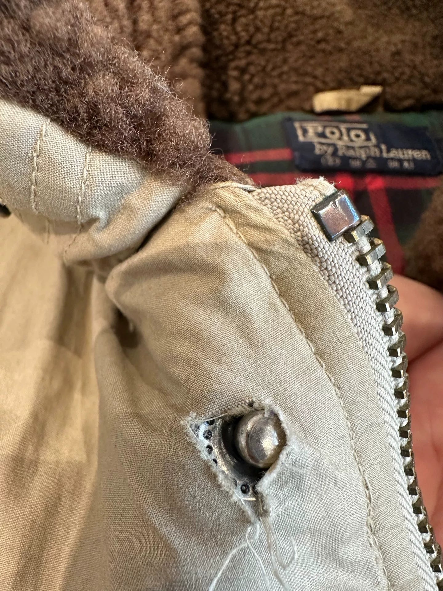 Ralph Lauren Retro Down Coat Wool Collar